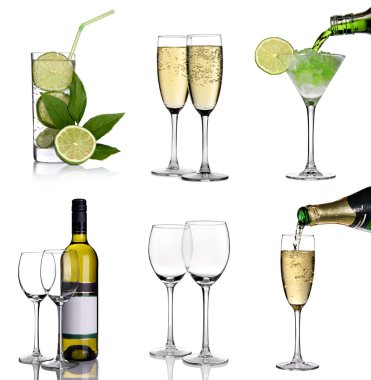 Alcohol collage clipart