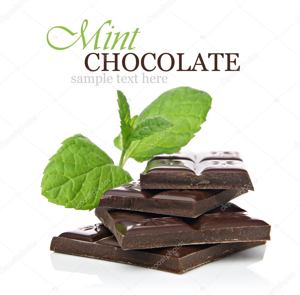 Mint chocolate concept
