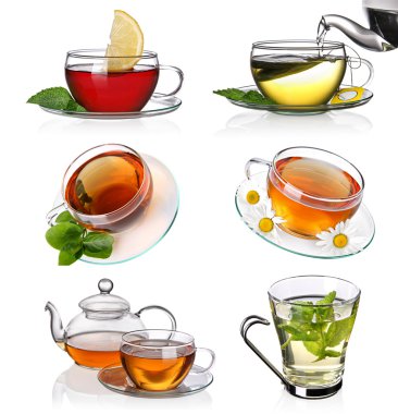 Tea collage clipart