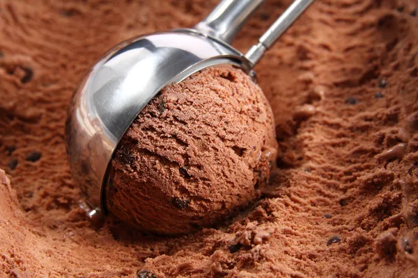 Misurino di gelato al cioccolato Foto Stock Royalty Free