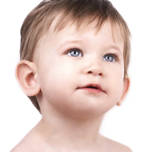 Close up ritratto di carino bambino isolato — Foto Stock