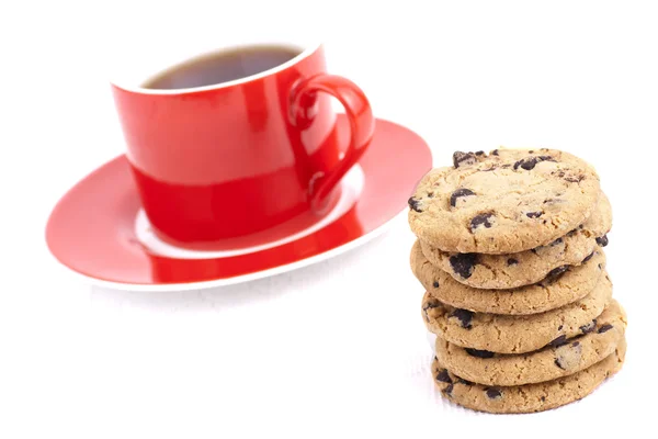 stock image Cap of tea and cookies