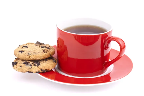 A tea és a cookie-k kap Jogdíjmentes Stock Fotók