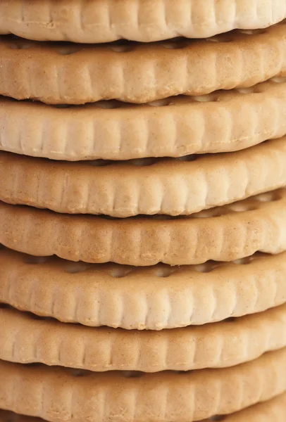 Empilement de cookies isolé, macro — Photo
