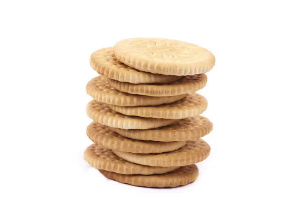 Stack of cookies isolated — Stock Photo, Image