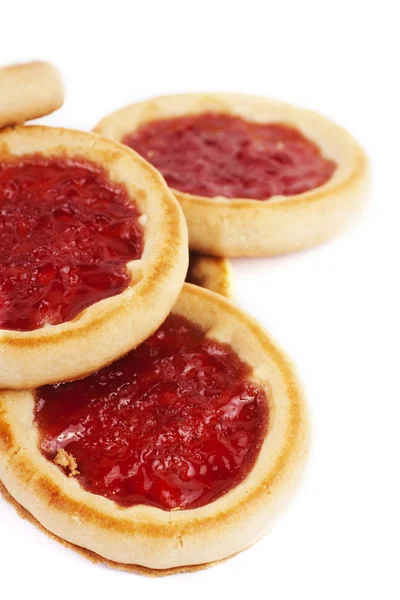 Some cookies with jam — Stock Photo, Image