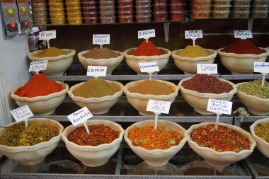 baharat tarihsel Arapça bazar Kudüs, İsrail.