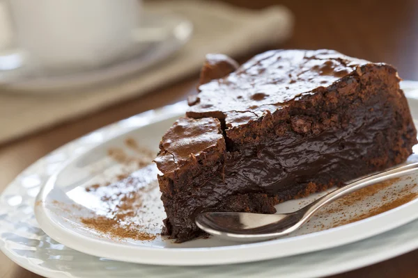 Çikolatalı kek ve kahve. — Stok fotoğraf