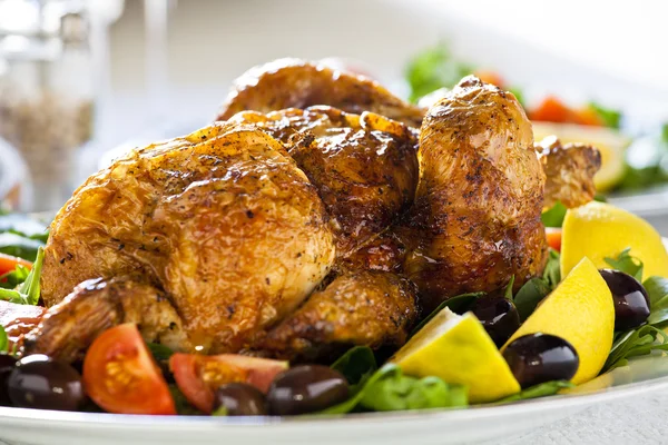Grillad kyckling måltid — Stockfoto
