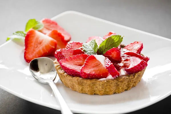 Tasty Strawberry Pie — Stock Photo, Image