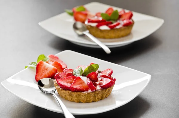 Tasty Strawberry Pies — Stock Photo, Image