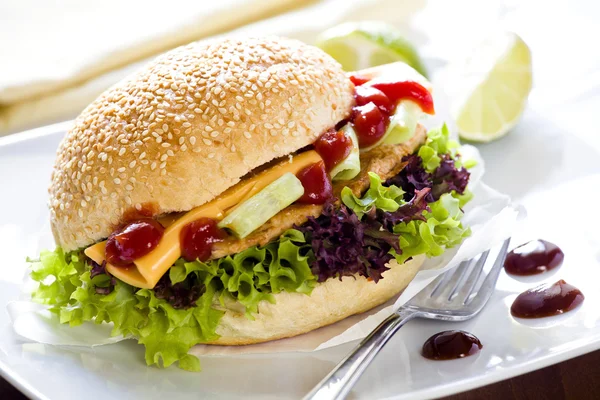 Gourmet Burger — Stock Photo, Image