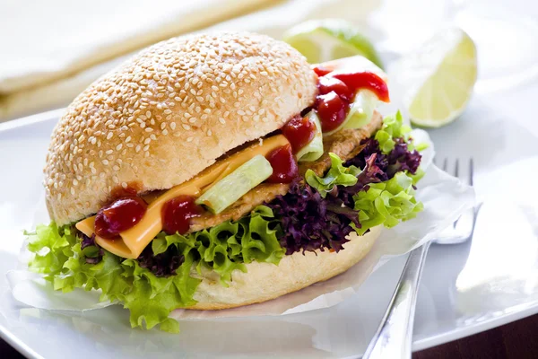 Tasty Burger — Stock Photo, Image