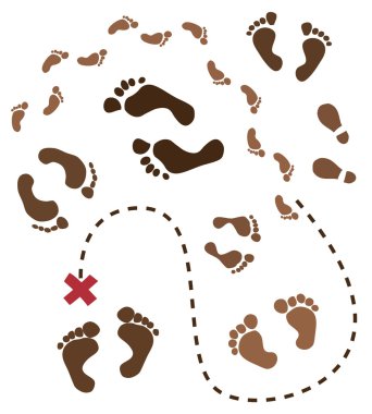 footprints clipart