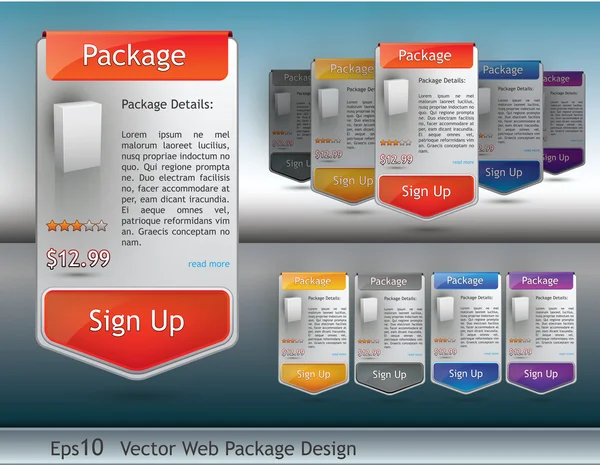 Webpakket — Stockvector