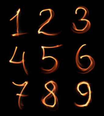 Collection of numbers clipart