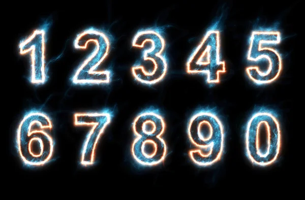 Elektryczne numery — Zdjęcie stockowe
