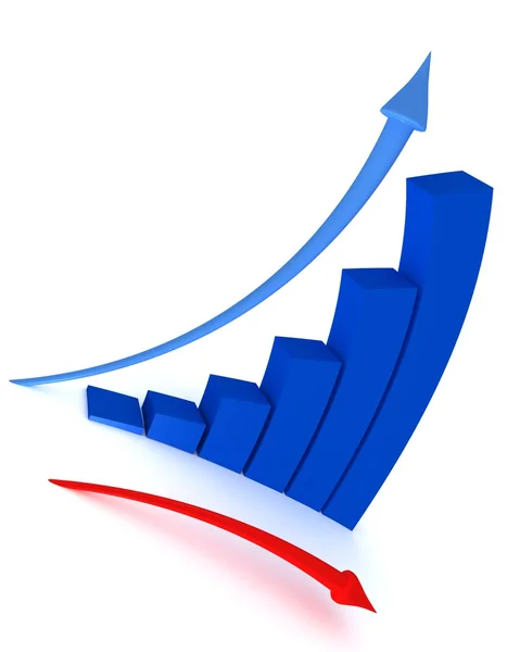 3d graph — Stock Photo, Image