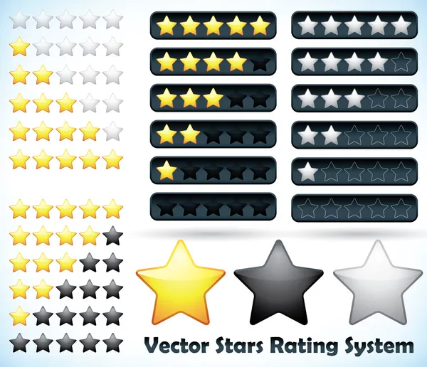 Sistema de classificação de estrelas —  Vetores de Stock