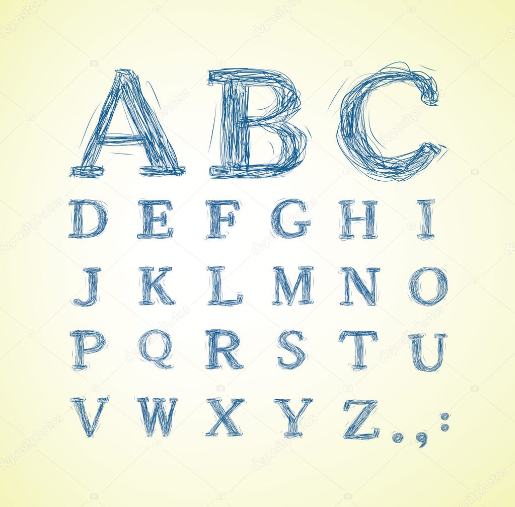 sketchy alphabet