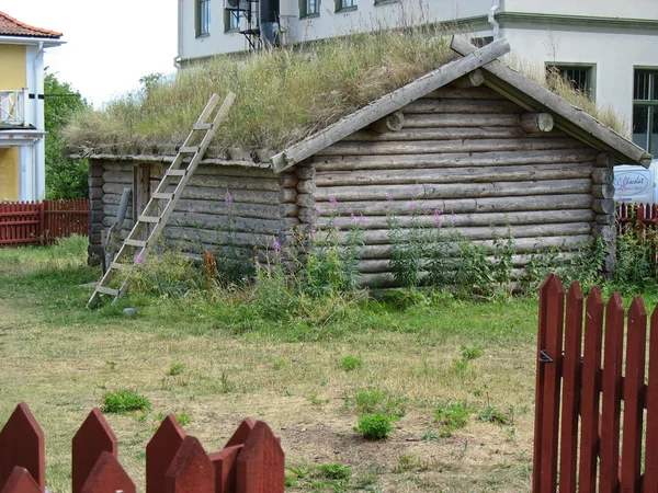 Ökologisches Haus in Schweden Stockfoto