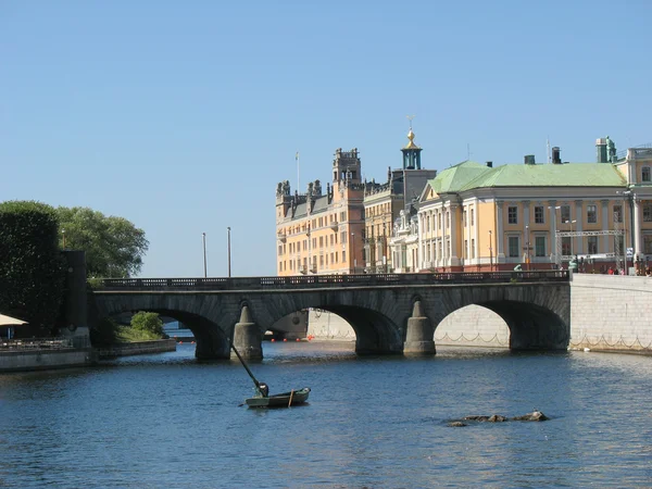 Vue aquatique sur Stockholm (Suède) ) — Photo