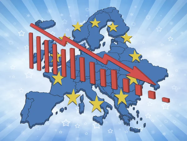 Declínio europeu — Fotografia de Stock