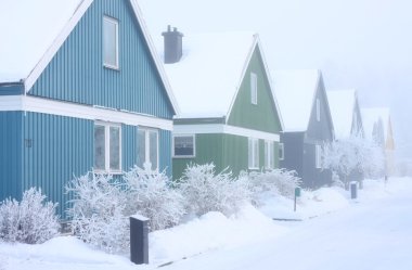 Winter Houses clipart