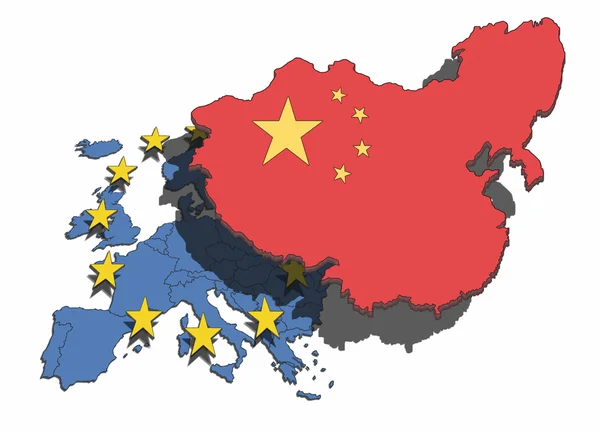 China Overshadows Europa — Fotografia de Stock