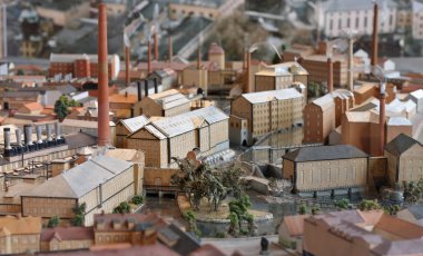 Endüstriyel şehir minyatür modeli