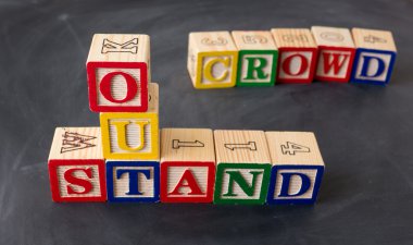 Stand out from the crowd clipart