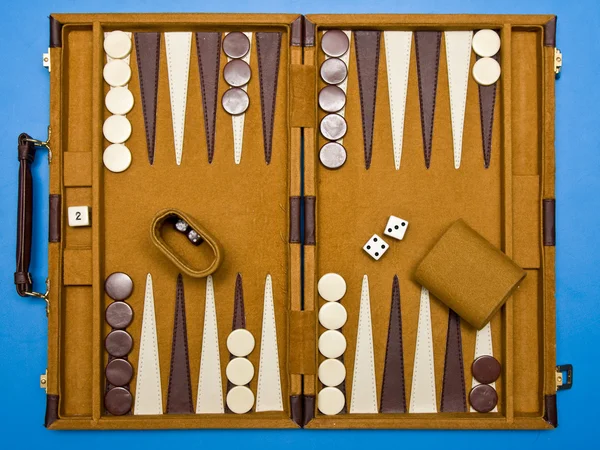 Travel backgammon — Stock Photo, Image