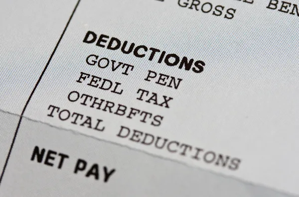 Payroll deductions — Stock Photo, Image