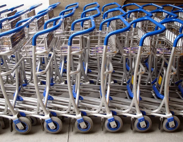 Airport luggage carts — Stock Photo, Image