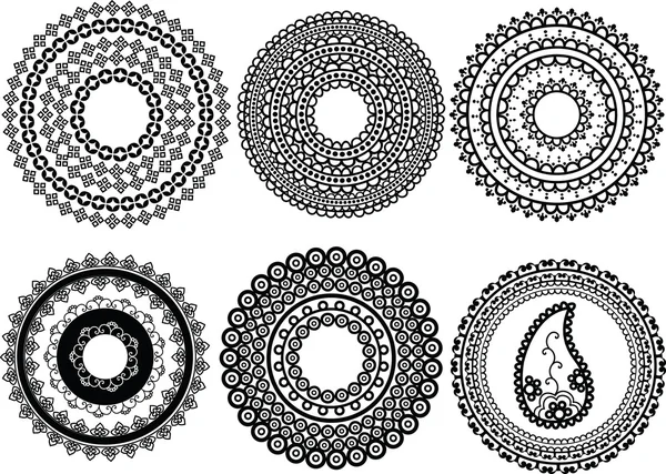 Diseño de mandala de henna — Vector de stock