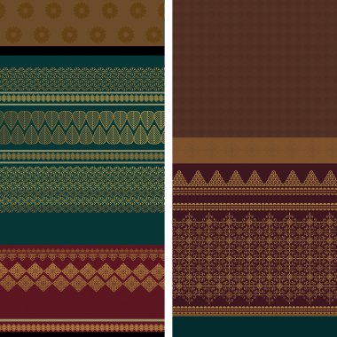 Indian Sari Borders clipart