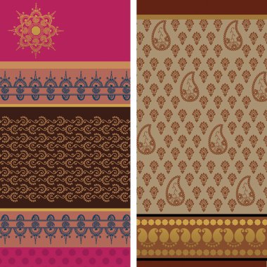 Indian Sari Borders clipart