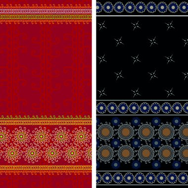 Indian Sari Borders clipart