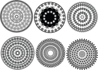 Henna mandala design clipart