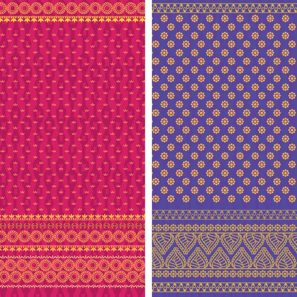 Indyjskie sari granic — Wektor stockowy