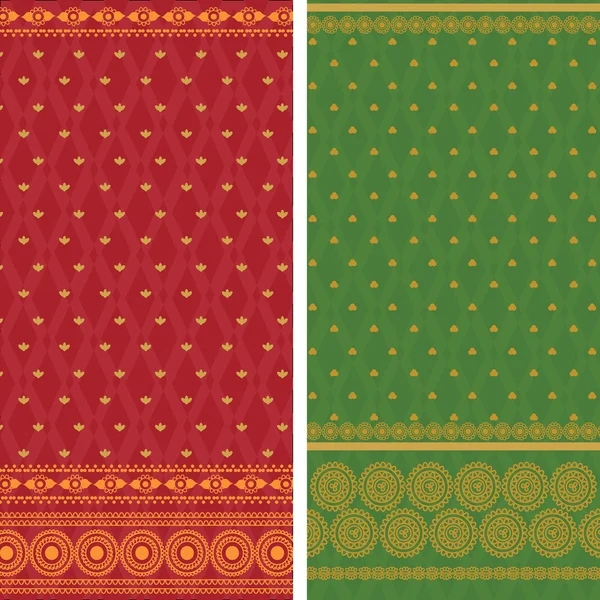 Indyjskie sari granic — Wektor stockowy