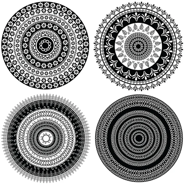 Conception de mandala au henné — Image vectorielle