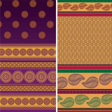 Indian Sari Borders clipart