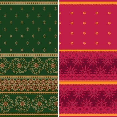 Indian Sari Borders clipart