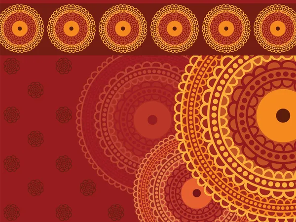 Henna Mandala sfondo — Vettoriale Stock