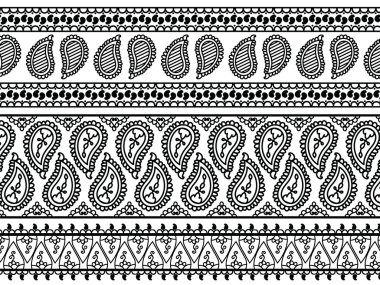 Henna Tattoo borders clipart