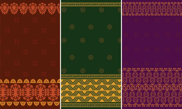 Diseño de frontera Sari — Archivo Imágenes Vectoriales