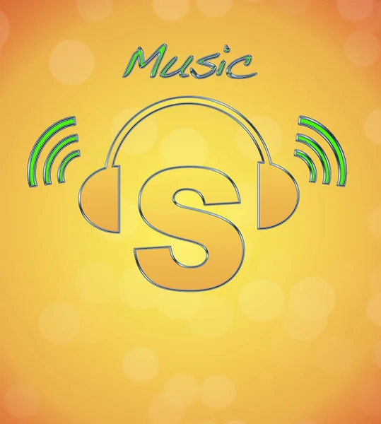 Logotipo da música . — Fotografia de Stock