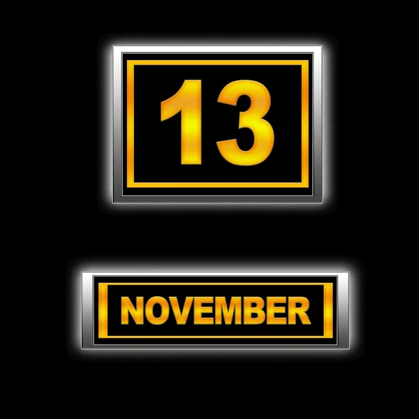 13 listopada. — Zdjęcie stockowe