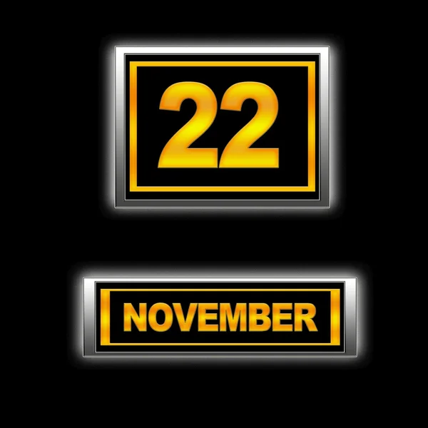 22 listopada. — Zdjęcie stockowe